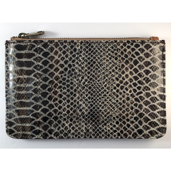 The Sak, Snake Print Leather Card/ Coin Wallet/ Pouch, Gray - Picture 2 of 12